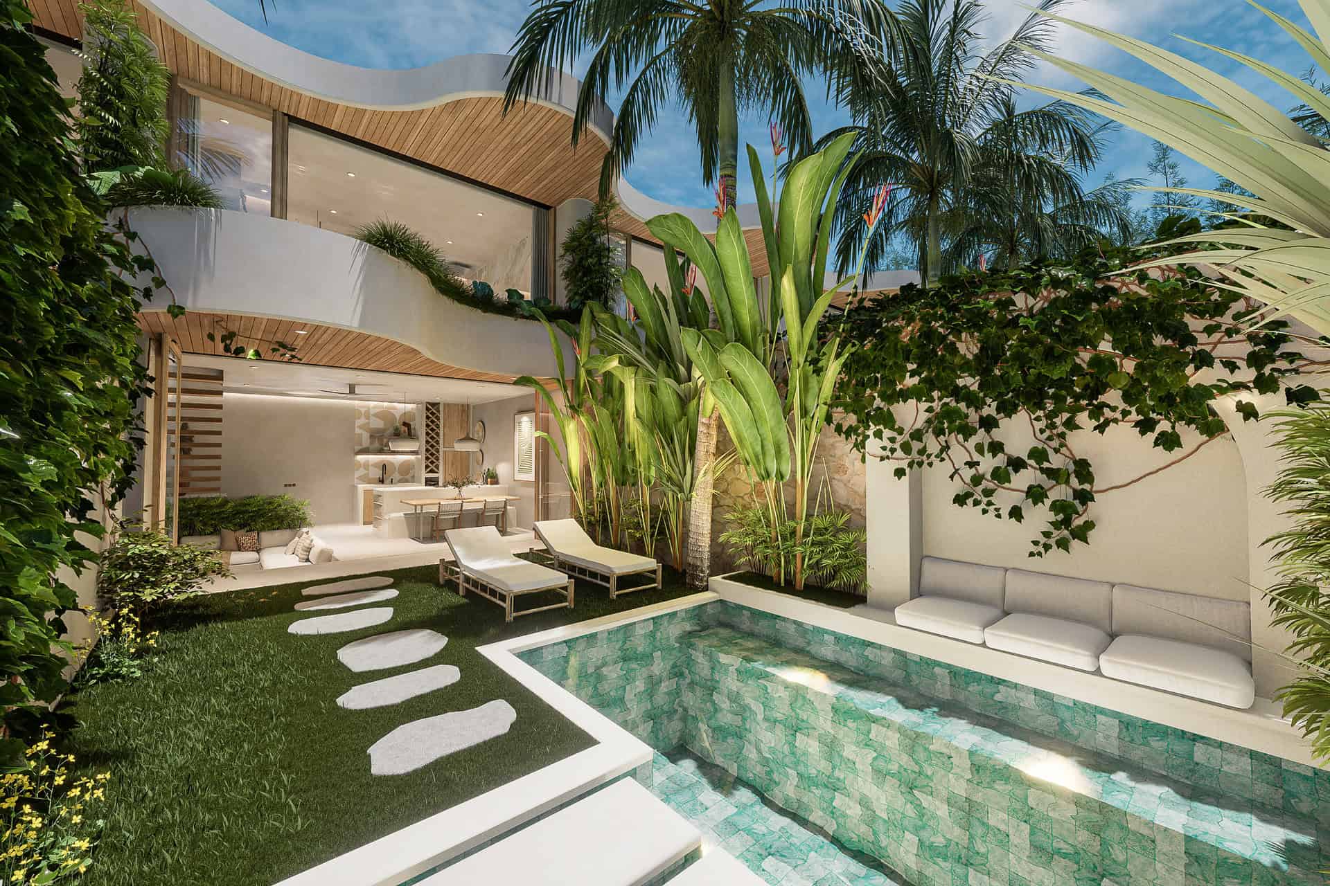 MODERN 1 BEDROOM VILLA WITH ROOFTOP FOR SALE LEASEHOLD IN PECATU BALI BE-1114 